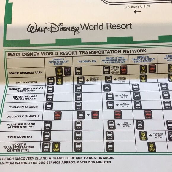 Vintage Walt Disney World resort map - Picture 9 of 11